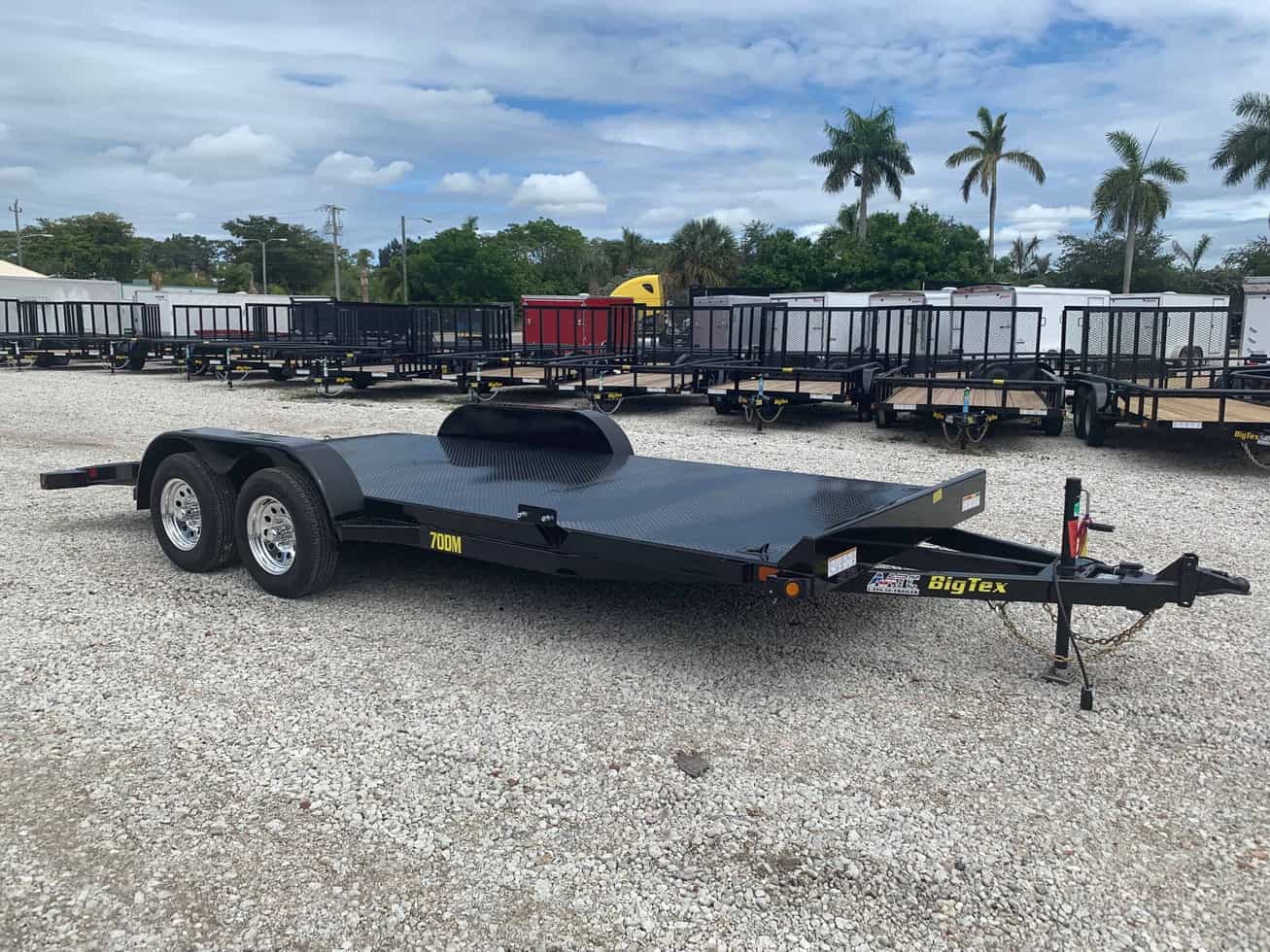 BIG TEX 7×18 STEEL DECK CAR TRAILER 70DM-18 image 3