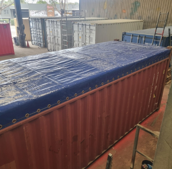 40ft Open top container with tarp – Cargo worthy image 1