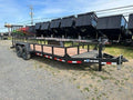 BWise 7 x 20 Equipment Trailer – Split Landscape Ramp image 0
