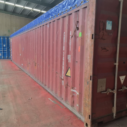 40ft Open top container with tarp – Cargo worthy image 0