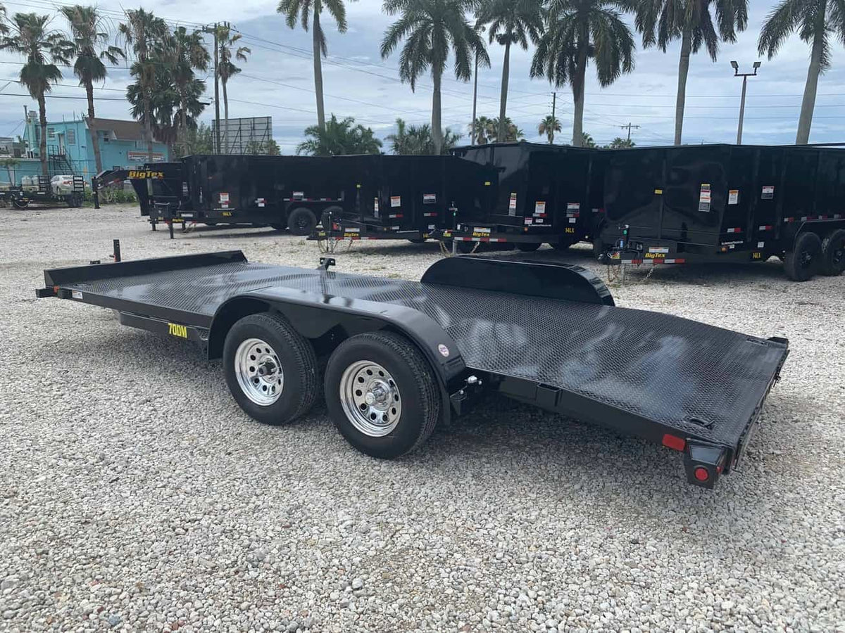 BIG TEX 7×18 STEEL DECK CAR TRAILER 70DM-18 image 1