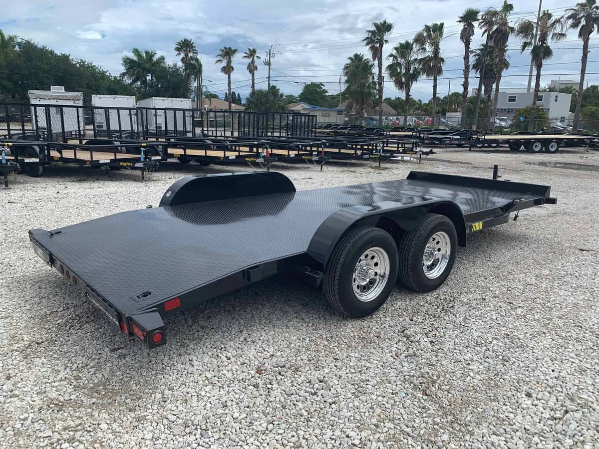 BIG TEX 7×18 STEEL DECK CAR TRAILER 70DM-18 image 2