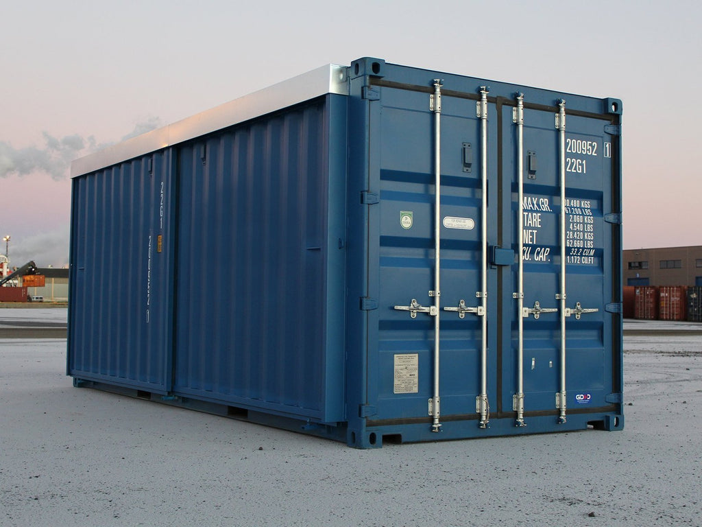 20ft Hi Cube Container (9′ 6″ high) suitable for IBC storage Sliding Door image 1