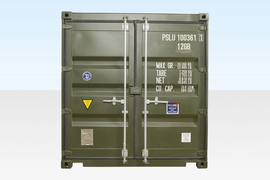 10Ft X 8Ft Shipping Container (One Trip) – Green image 1
