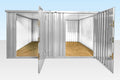 3M X 4.2M Side Linked Flat Pack Container Bundle (Galvanised) image 0