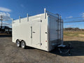 Car Mate 8.5 x 16 Enclosed Contractor Trailer – Ramp Door image 0